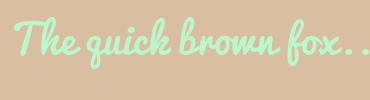 Image with Font Color BCF7CB and Background Color D9BEA2